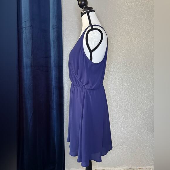 Lush Blue Flowy Mini Dress | Size M - Picture 4 of 7
